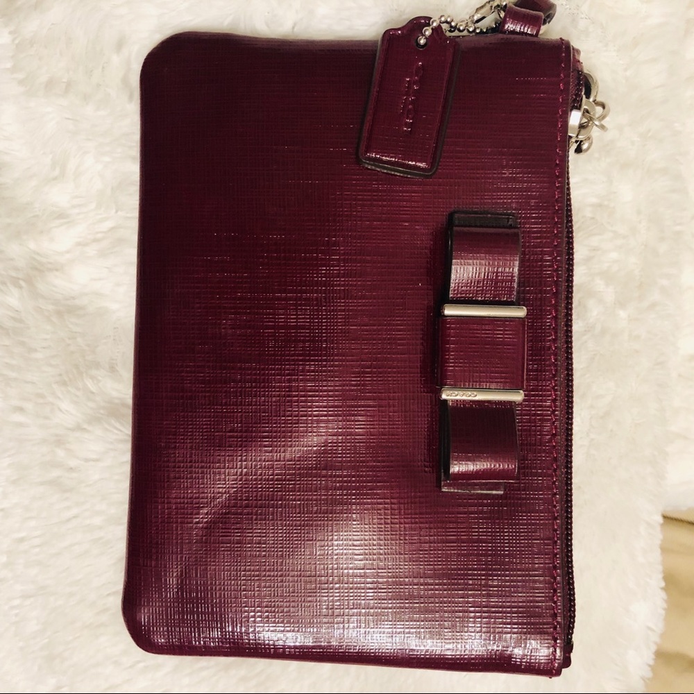 Coach Darcy Bow Small Coin Wristlet Sherry - Picture 4 of 6
